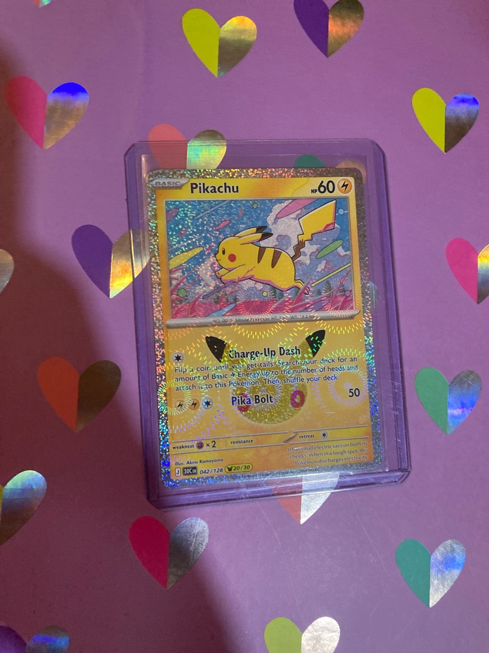 Pokemon Pikachu Holo Card - Yellow